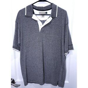 Duck Head Men's Golf Polo Shirt Large Black Tweed Color